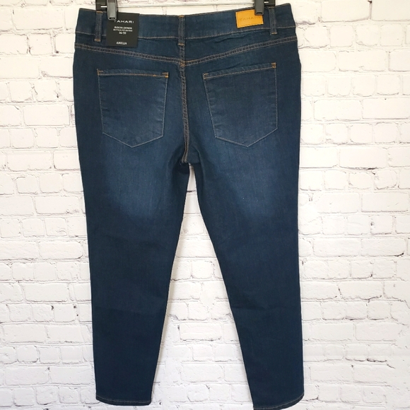 Tahari Amelia Button Fly Skinny Jeans-Sz 16/33 - Picture 9 of 13